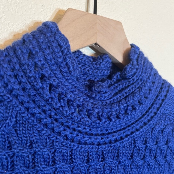 Dreyden Sweater - Women's Small Blue - Turtleneck Knit Merino Wool - Picture 6 of 14